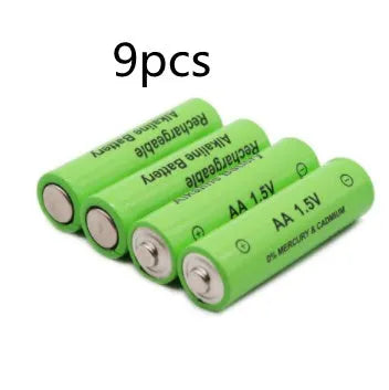 Pack of industrial alkaline rechargeable AA batteries with 3000mAh capacity
