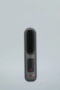 Portable negative ion hair straightening comb in white, blue, or grey colour