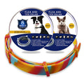Rainbow plastic flea and anti-lice collar for cats and dogs in two sizes