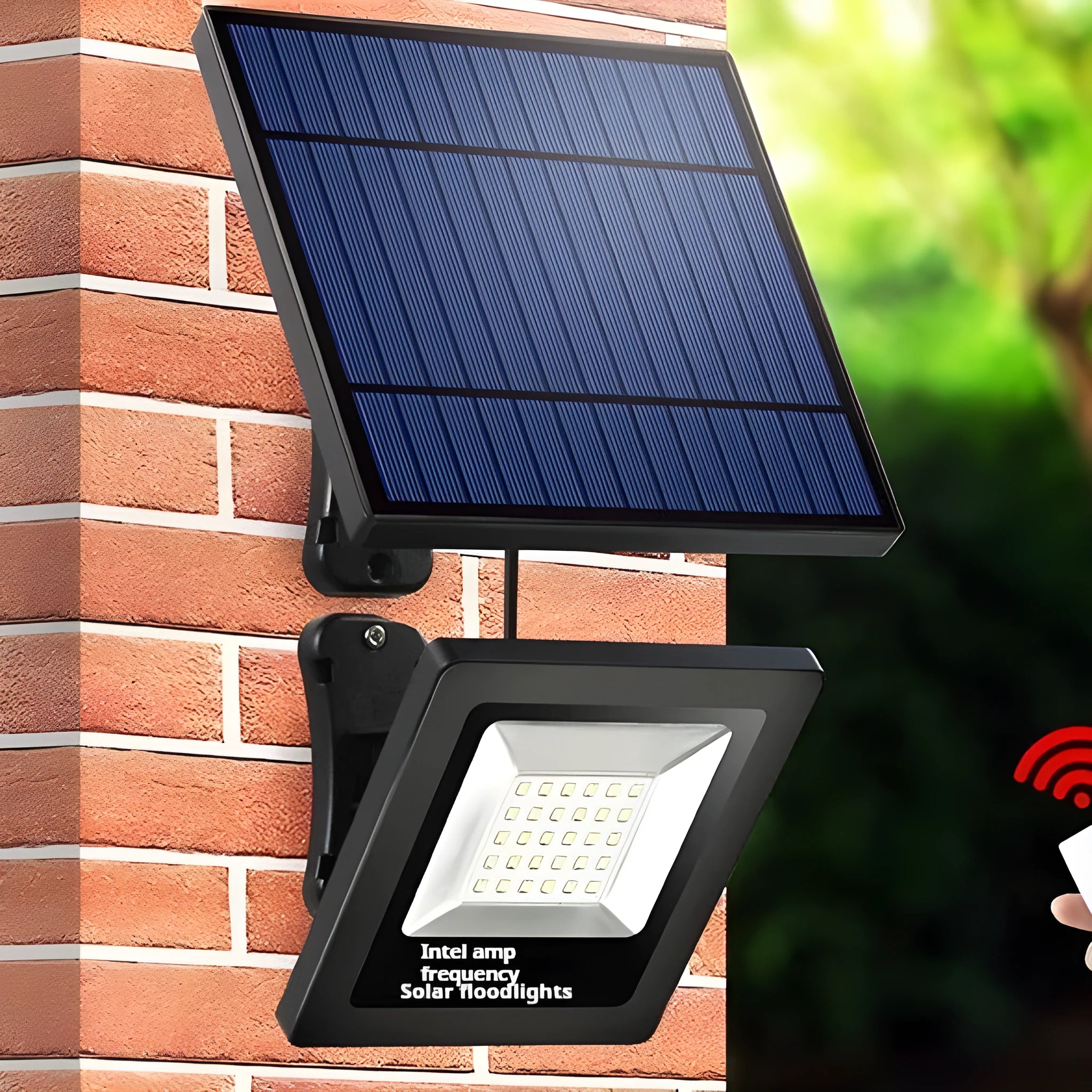 Outdoor solar-powered LED courtyard light with waterproof IP65 rating for garden and pathway illumination