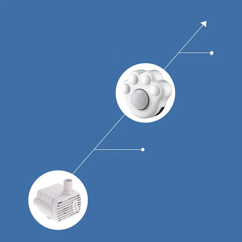 White infrared sensor induction control head for pet water dispenser, USB, approx 3m range