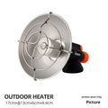 Portable black and orange camping heating stove with automatic ignition