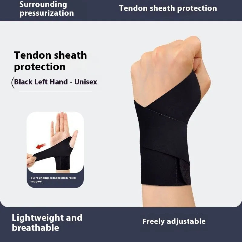 Adjustable athletic wristguards in black and skin colour for sports wrist protection