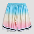 Men's gradient colour cropped casual trousers in loose fit for workout and leisure activities