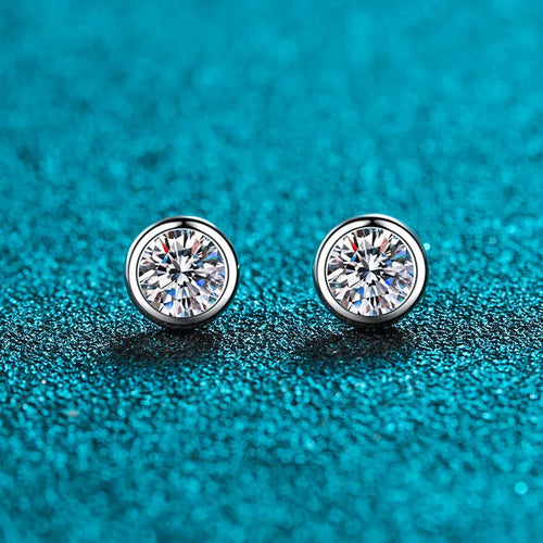 Women's geometric 925 silver gold plated earrings with moissanite or zircon gemstone options.