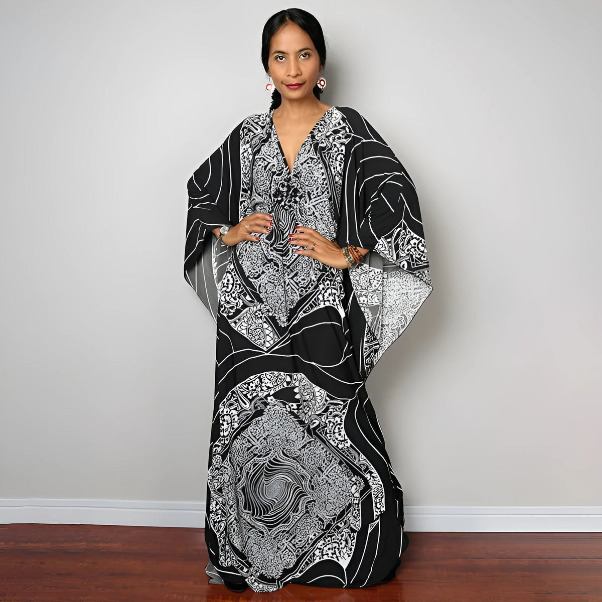 Women's loose sun protection robe bikini cover up for swimming in six colour patterns