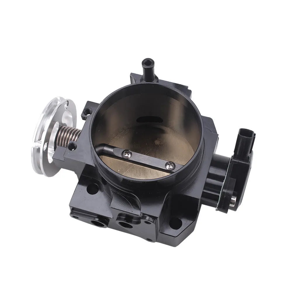 Aluminium throttle body for Honda K20A engine with 70mm diameter in black finish