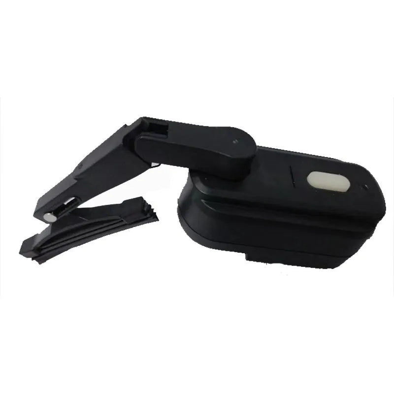 Black smart helmet wiper with 65mm blade for motorcycle visor cleaning, model TZ-HW065.
