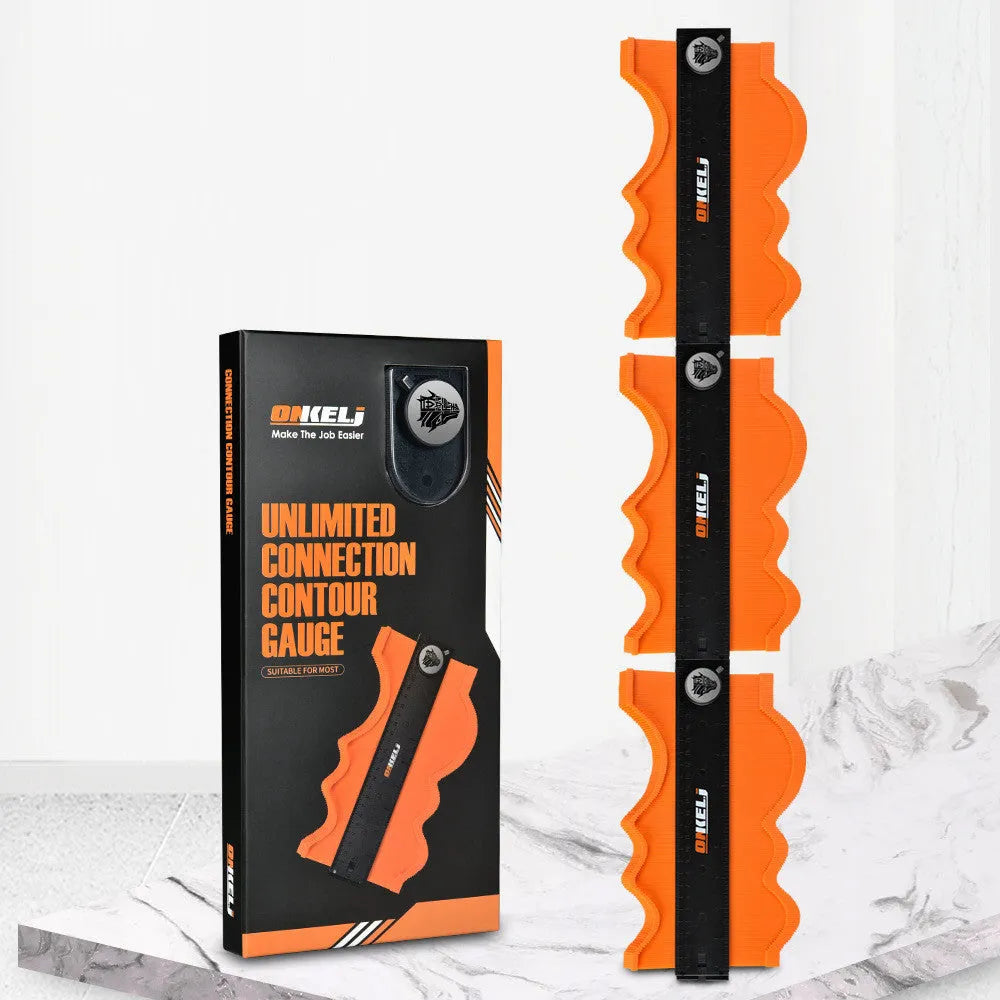 10-inch contour gauge with lock belt positioning system for precise profile transfer