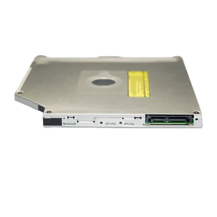 Silver MacBook Pro 13 optical disc drive replacement module with SATA connector