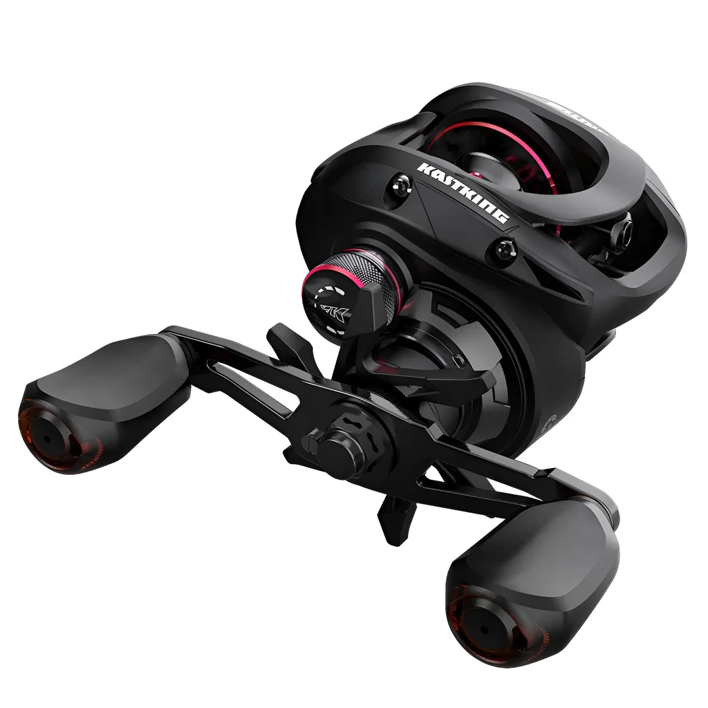 Drip wheel spinning fishing reel showing rocking wheel line guide system