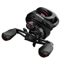 Drip wheel spinning fishing reel showing rocking wheel line guide system