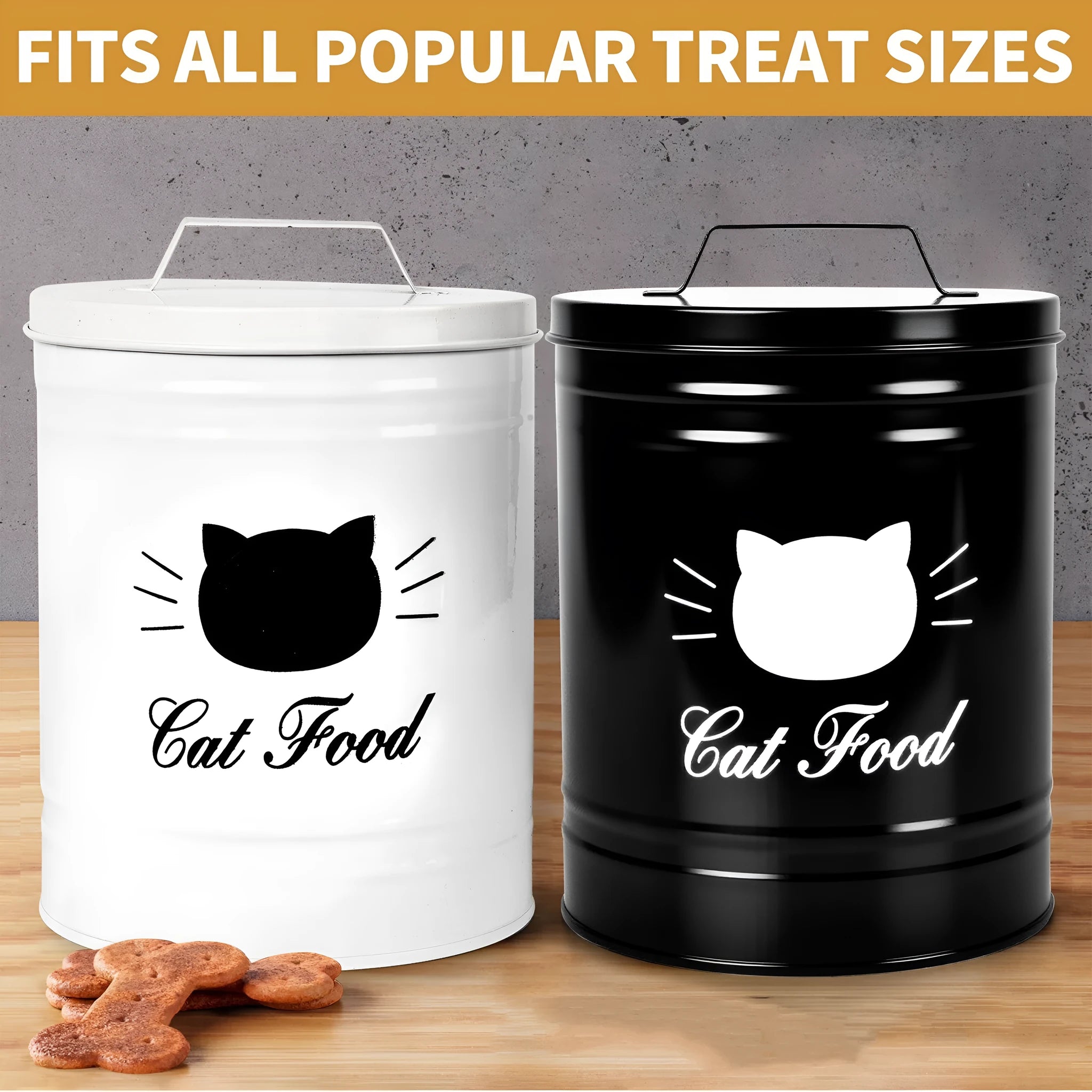 Round iron sheet moisture-proof storage container with 301-500ml capacity for pantry organisation