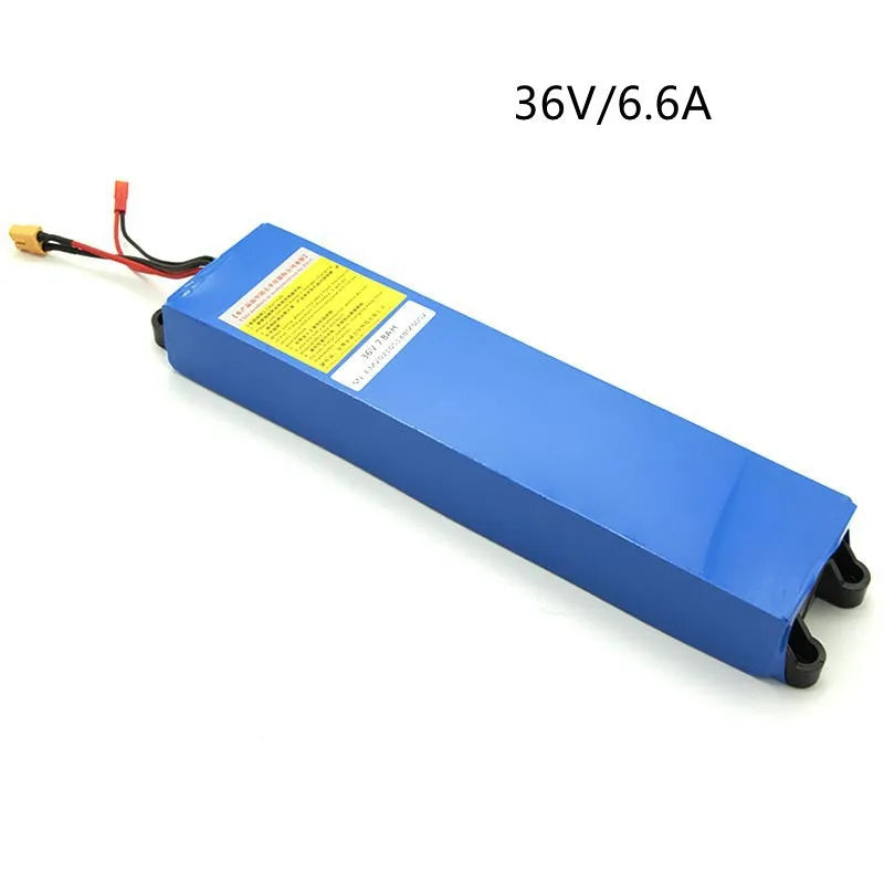 36V electric scooter lithium battery pack showing capacity options for replacement