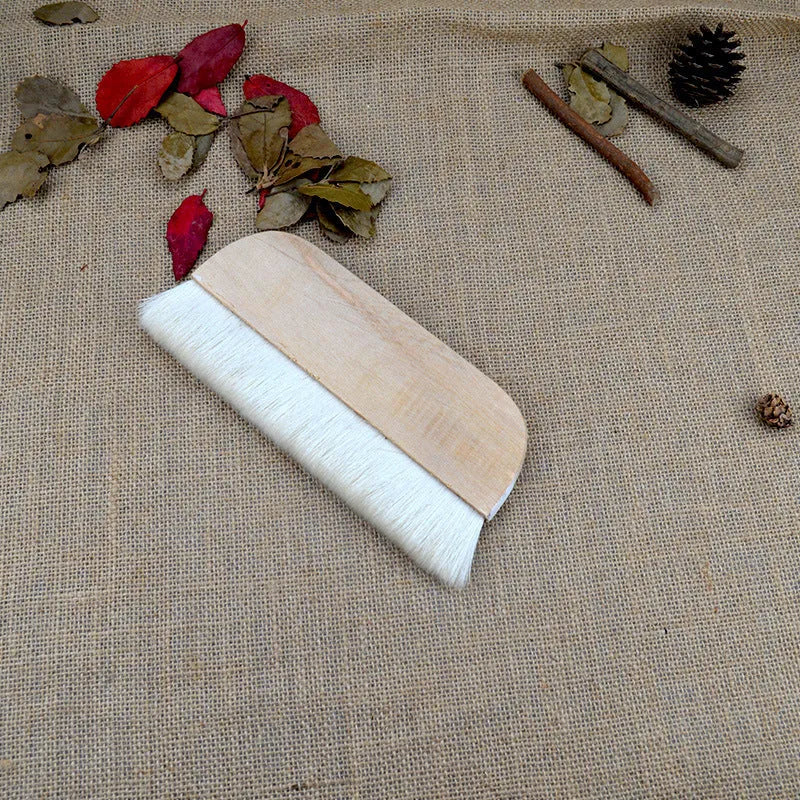 Wool art brush for mounting paste application and shading techniques in multiple sizes