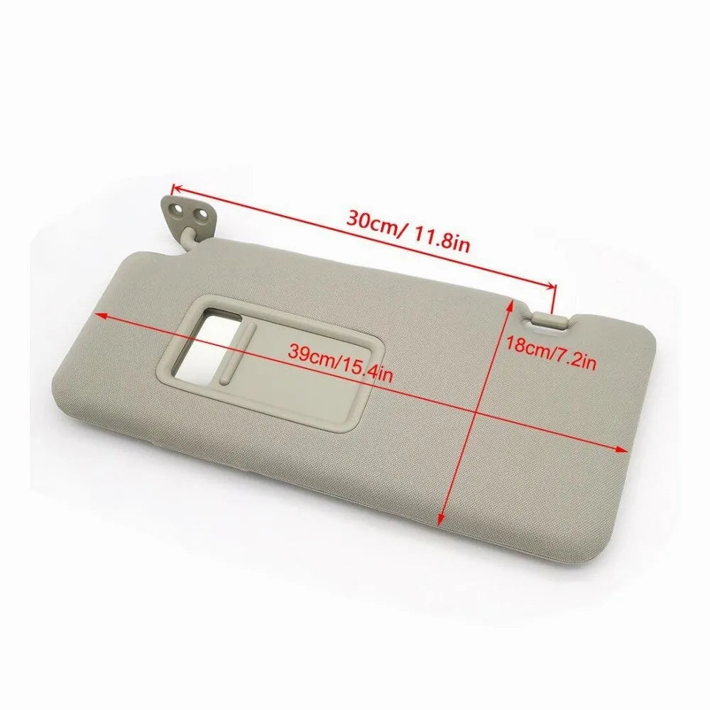 Beige sun visor with cosmetic mirror for Nissan Lida 2005-2012 vehicles