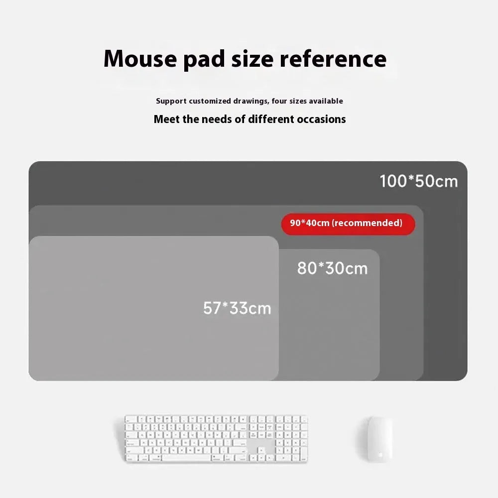 Japanese Samurai design gaming mouse pad on desk with non-slip rubber base