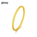Women's brass gold plated ring showing twist, matte, and glossy simple bracelet styles