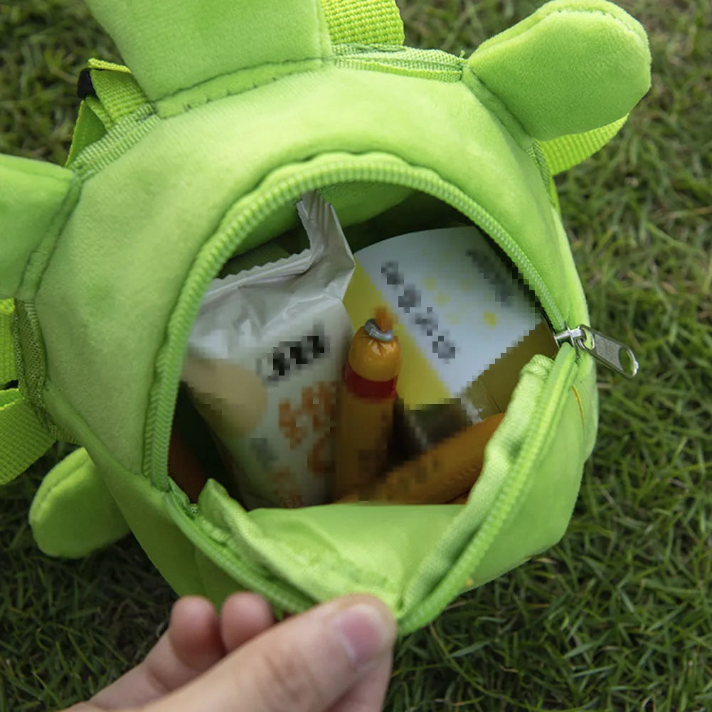Cartoon turtle shape dog backpack harness vest in velvet material with no-pull design and self carrier function