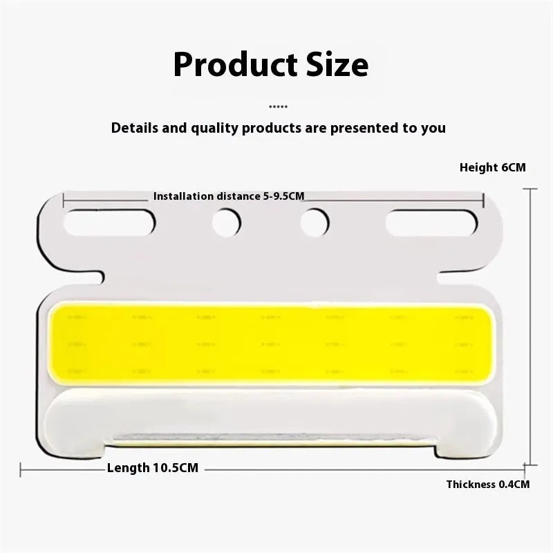 COB LED truck side marker light with aluminium housing in red, yellow, green, blue, or white for 12V and 24V vehicles.