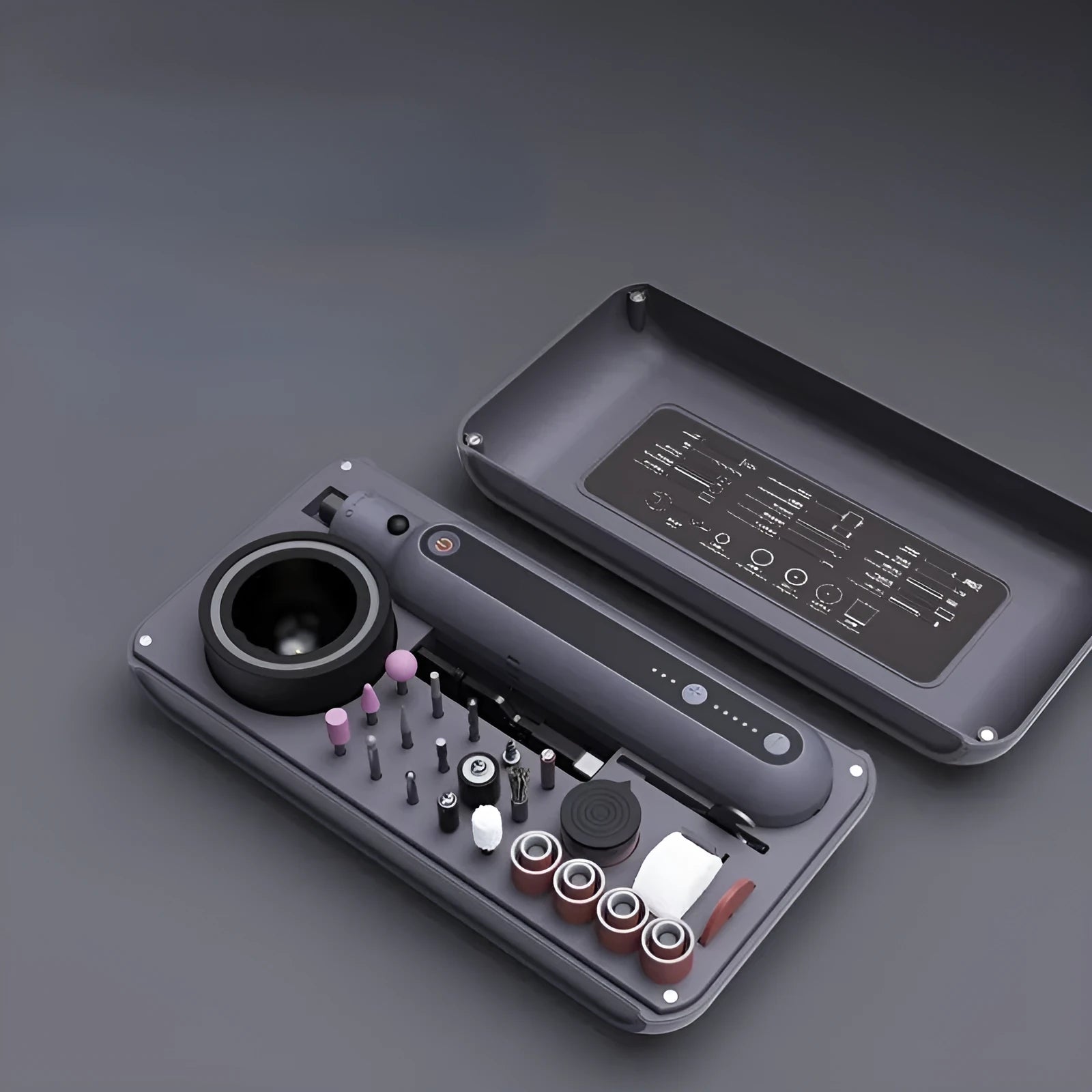 64W mini electric polishing and cutting machine set with lithium battery and five-speed control