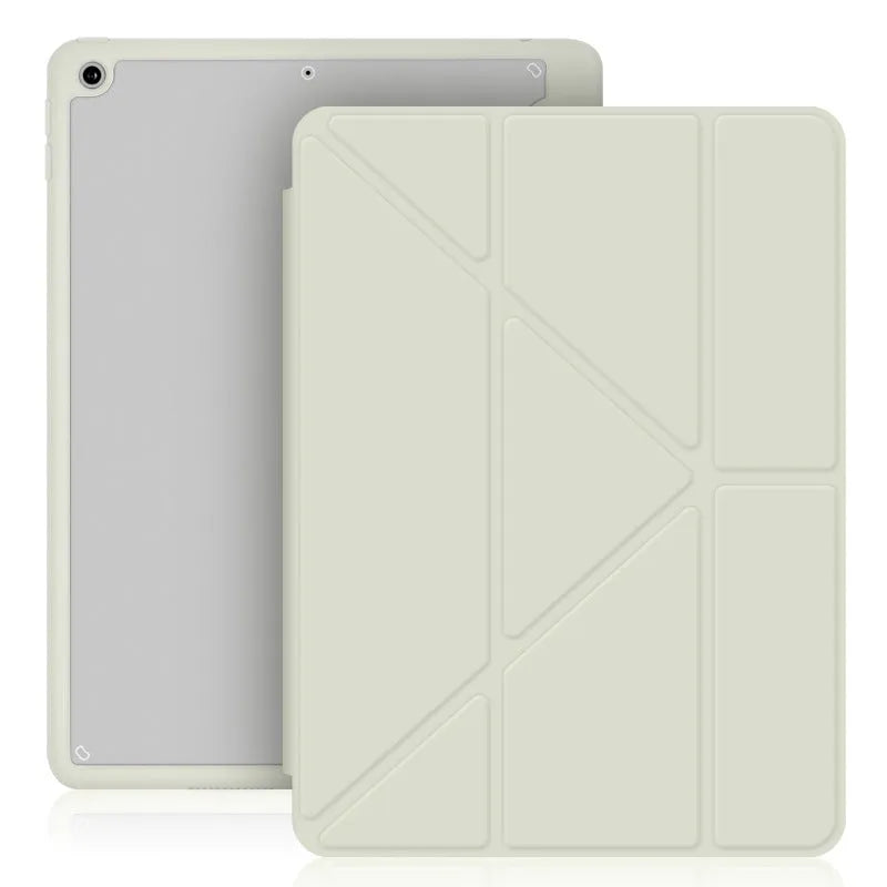 Acrylic Y-folding tablet case with pen slot in multiple colour options for Apple iPad