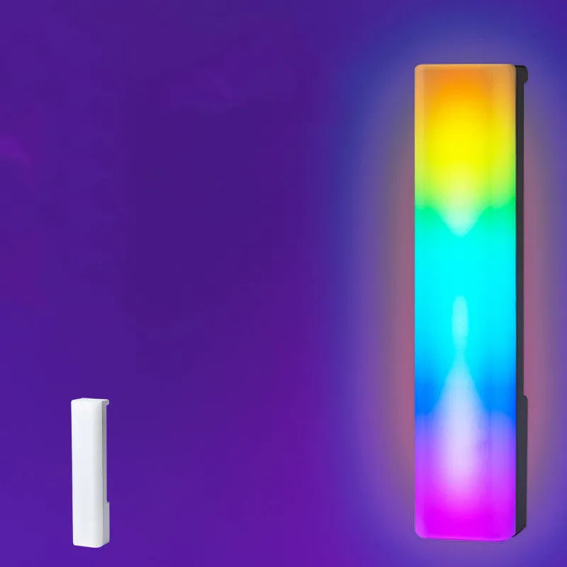 3D RGB voice-activated rhythm light pick-up table top ambiance lamp with cross-border white shell