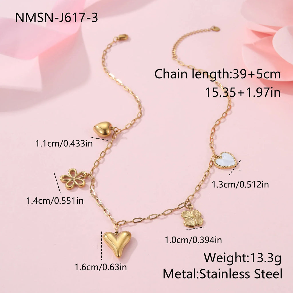 Stainless steel necklace with geometric sun pendant on adjustable 41-50cm chain