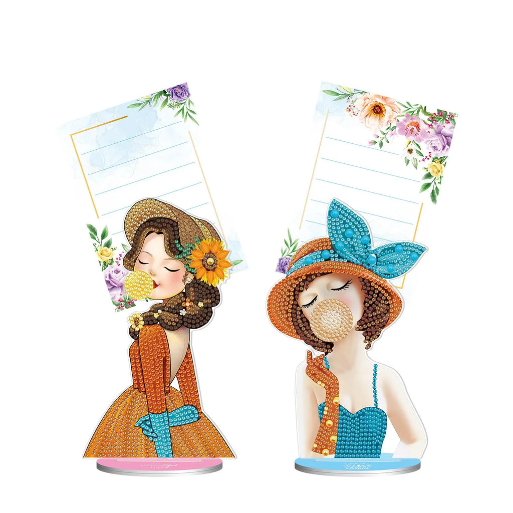Diamond painting note clip desktop decoration with frameless American-style handmade craft