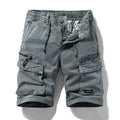 Men's cotton shorts with zipper and multiple pockets in Korean style fifth pants length