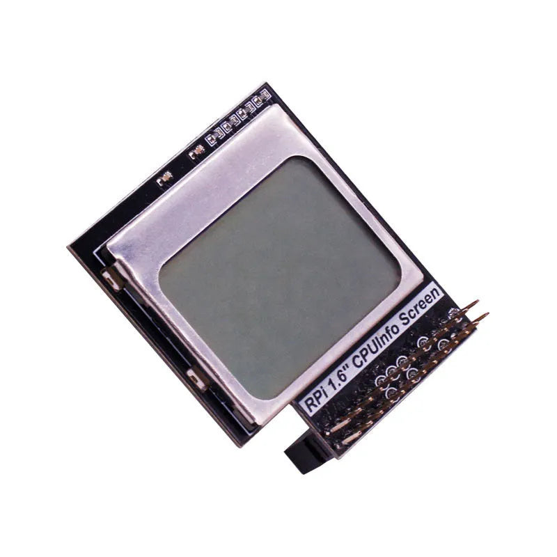 1.6 inch LCD display for Raspberry Pi with backlight switch showing CPU information