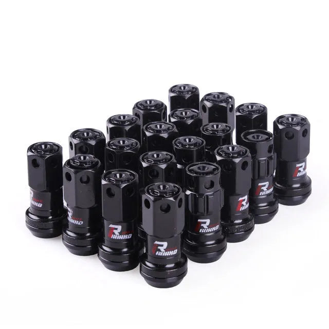 Forged aluminium alloy wheel hub nuts in multiple colours with M12 thread specifications