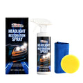 120ml headlight restoration spray bottle with PTFE formula, sponge and microfibre towel for car plastic lens cleaning