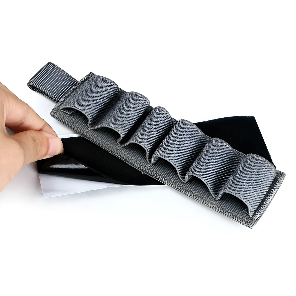 Army green 6-hole tactical organiser bag made from 1000D nylon fabric