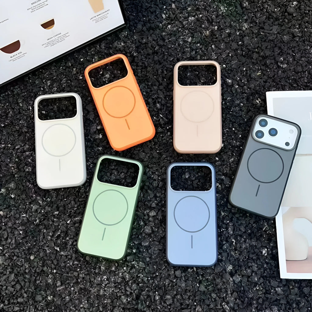 Magnetic AI photography button phone case for iPhone 16 and 17 in blue colour