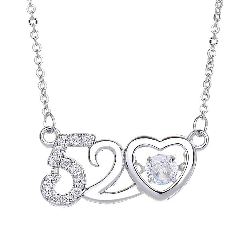 Sterling silver heart pendant necklace with crown and bow detail in rose gold or silver colour options