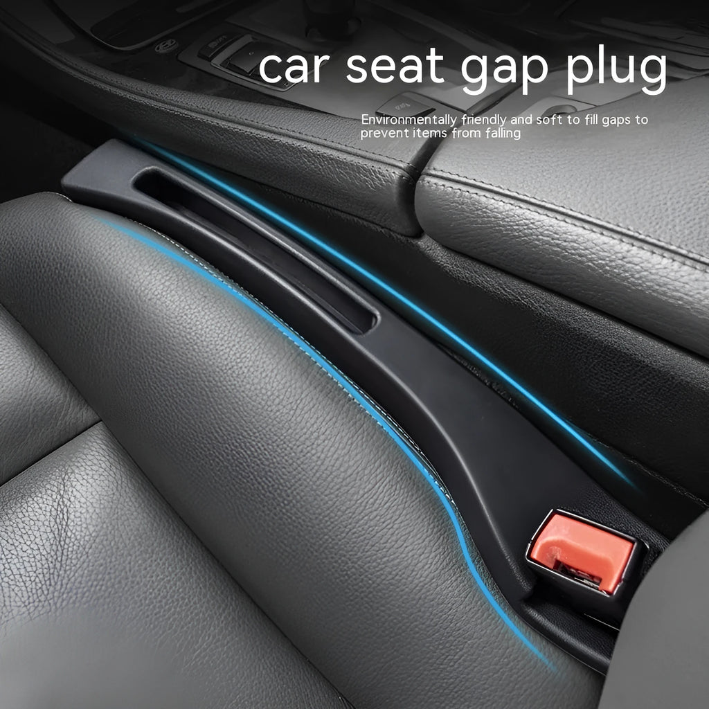 Plastic car seat gap storage organiser pocket in black colour with handle