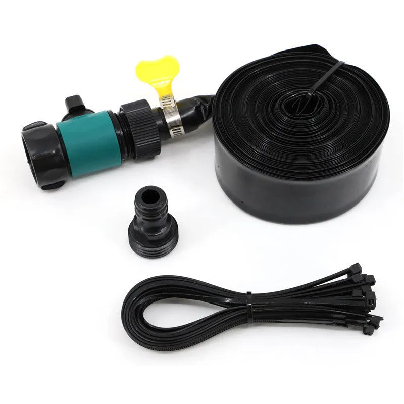 Blue portable garden sprinkler with PVC switch and solar water cooling technology