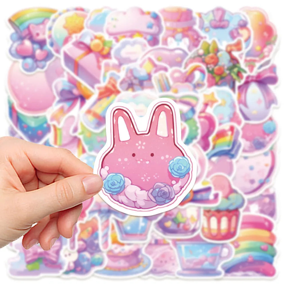 Fresh candy small object decorative waterproof stickers in 4-7cm sizes for hand account decoration