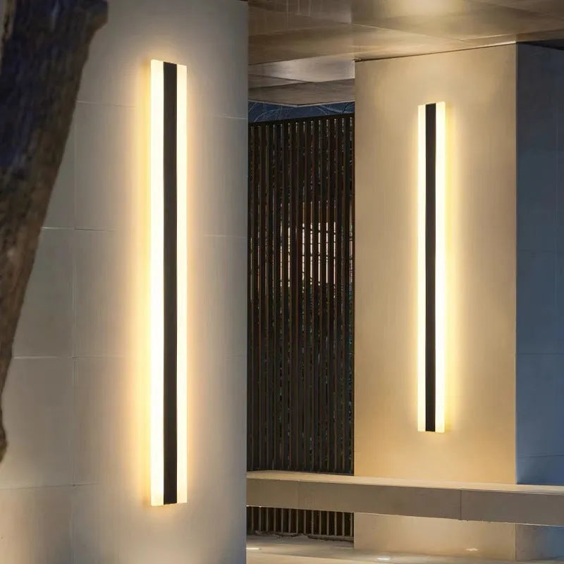 150cm outdoor LED wall lamp with wrought iron shell and IP65 waterproof rating for garden lighting