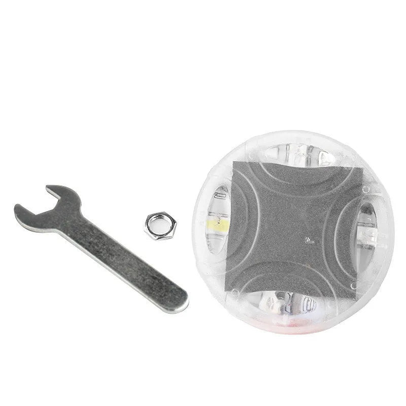 Solar-powered colourful LED hub cap decorative lights for car motorcycle bicycle wheels