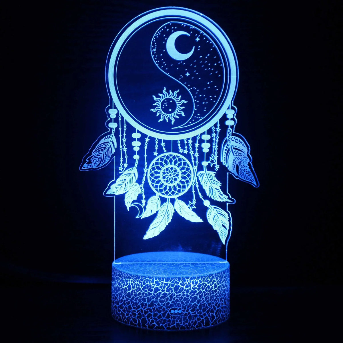 3D cartoon style LED night lamp with black touch base and remote control
