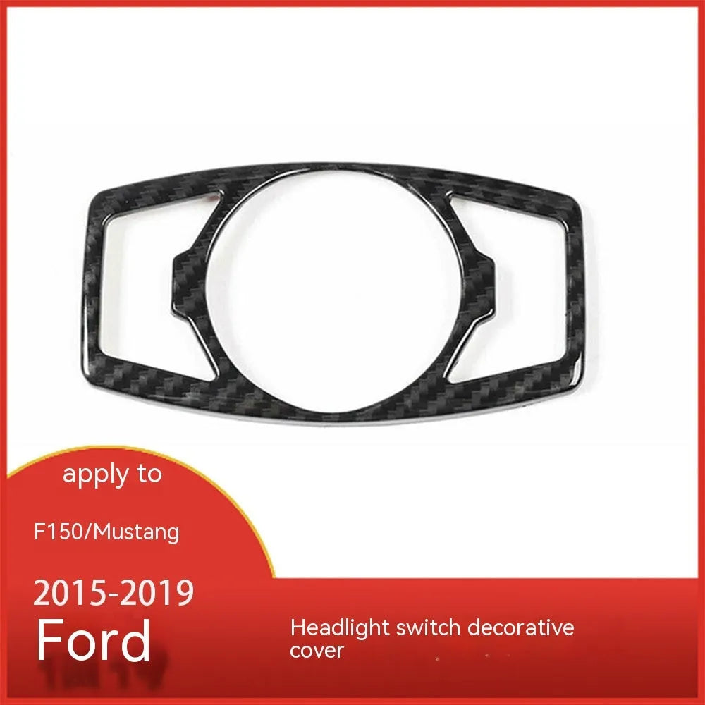Ford F-150 Raptor carbon fibre headlight control decorative cover for 2015-2019 models