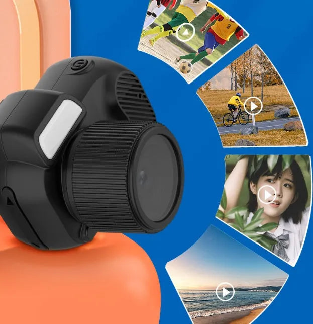 Black Y3000 HD outdoor sports camera with 0.96-inch display screen on a textured surface