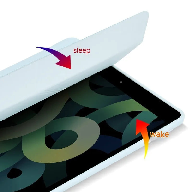 Acrylic Y-folding tablet case with pen slot in multiple colour options for Apple iPad