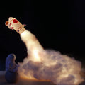 DIY astronaut rocket night light kit with warm LED string lights and assembly materials