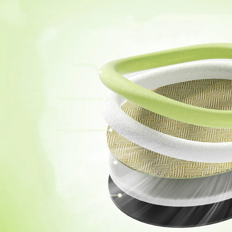 Green fruit pattern pet nest with raised sides and backrest for dogs or cats