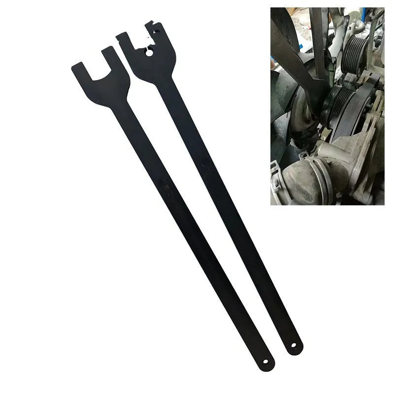 Land Rover fan support wrench set with 36mm and 40mm alloy steel spanners
