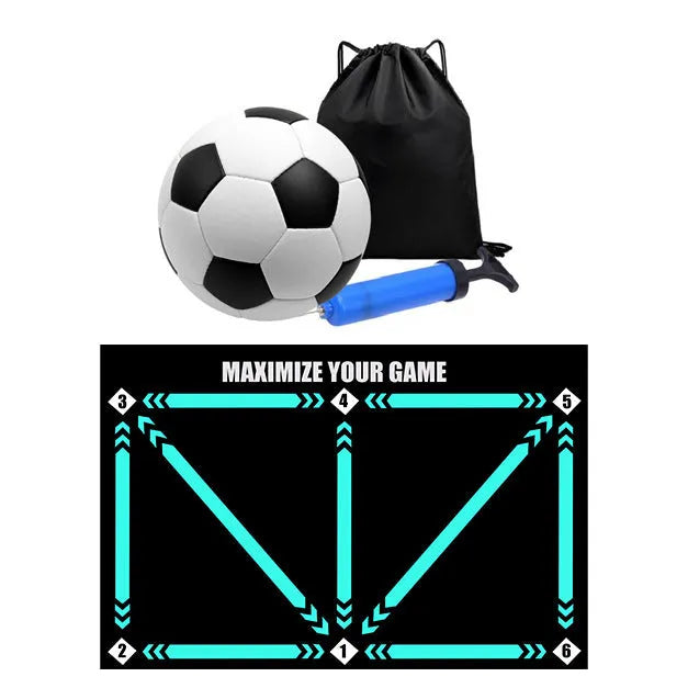 Rubber indoor football training mat for skill lifting practice with cushion coloured surface