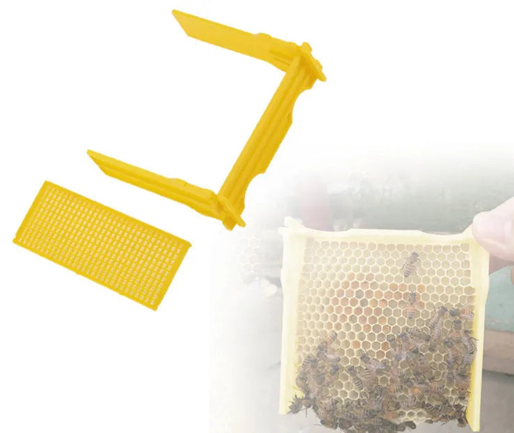 Three white EPS foam mini delivery boxes for bee mating and breeding arranged on a flat surface